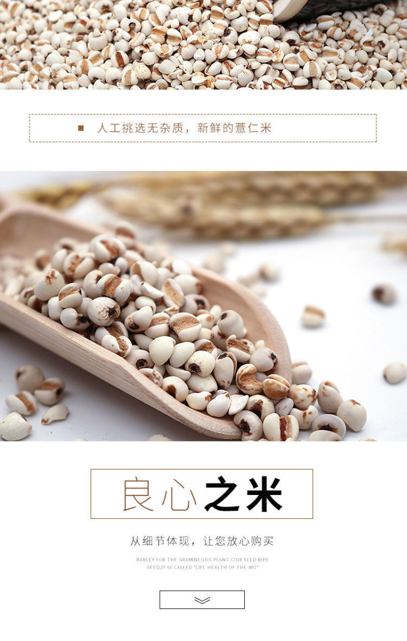 天然小薏米仁薏米薏仁米苡米仁500g农家自产做粥粗粮