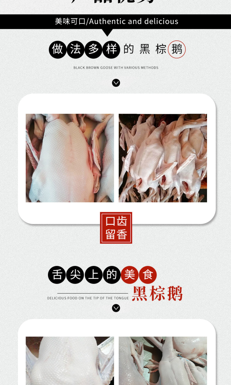 工厂直销黑棕鹅棚鹅烧鹅原材料冰鲜鹅冻鹅肉新鲜光鹅