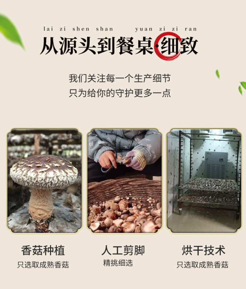 西峡香菇干货250g散装特级蘑菇干香菇无根冬菇一件代发