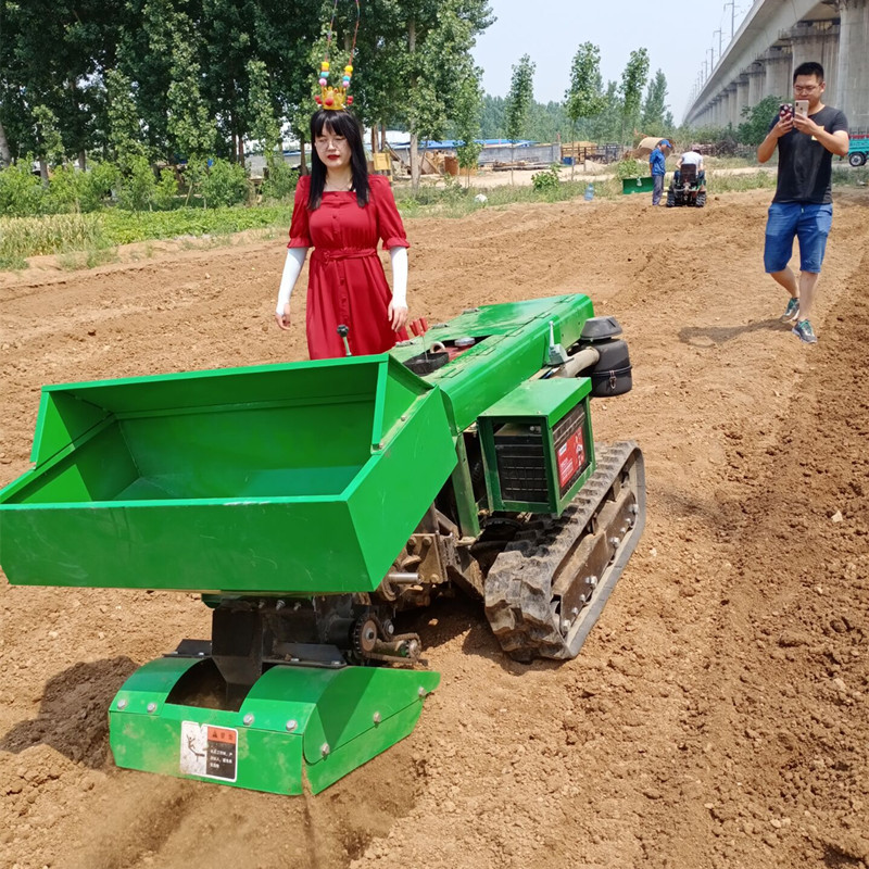 履带式旋耕机大棚内自走式果园菜地微耕机农作物施肥回填