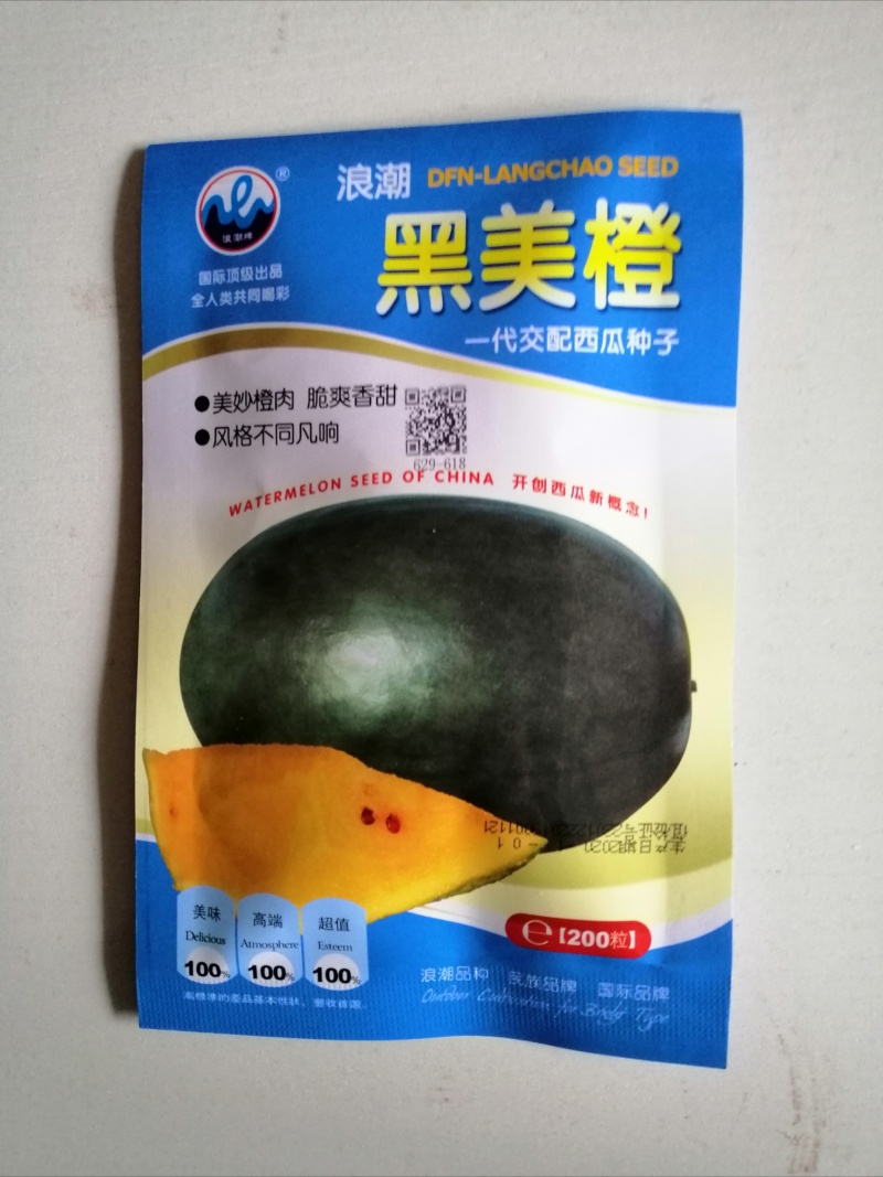 西瓜种子黑皮黄肉无籽西瓜种子高产商品性好大田用种