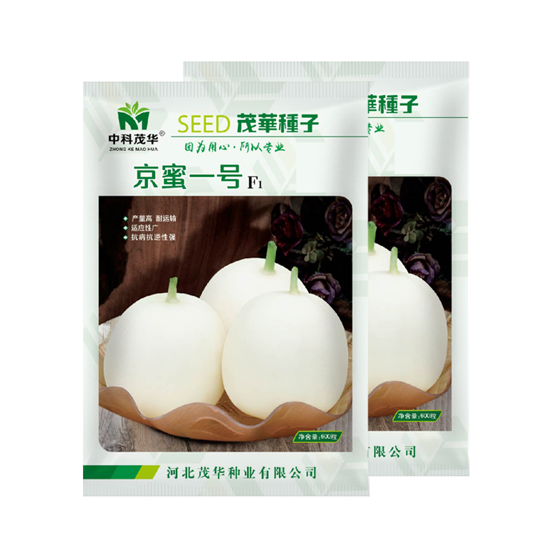 中科茂华瓜果蔬菜种子京蜜一号白皮白肉甜瓜种子皮薄肉厚