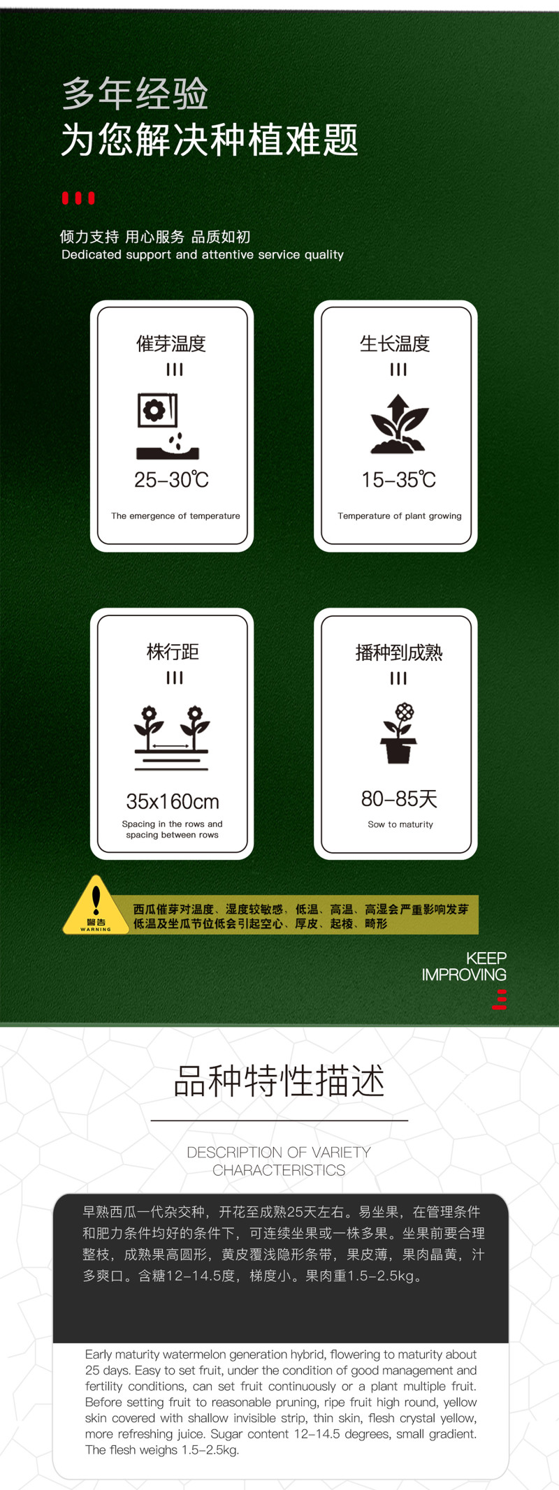 中科茂华瓜果种子兰月西瓜种子果型高圆果肉黄皮黄肉礼品西瓜