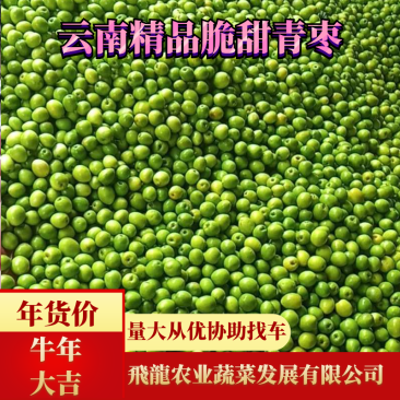 【现摘现发】云南青枣小青枣甜翠新鲜水果青蜜枣可视频看货