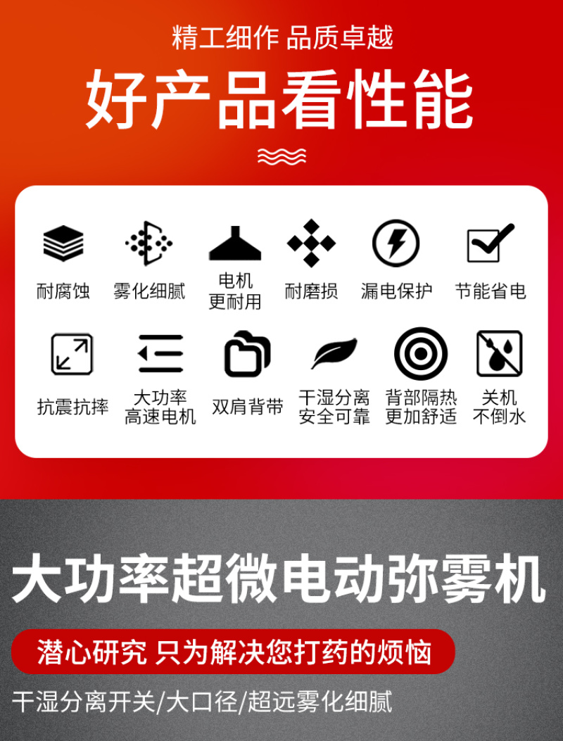 弥雾机农用养殖场消毒电动超微大功率高压喷雾杀菌防疫消毒雾