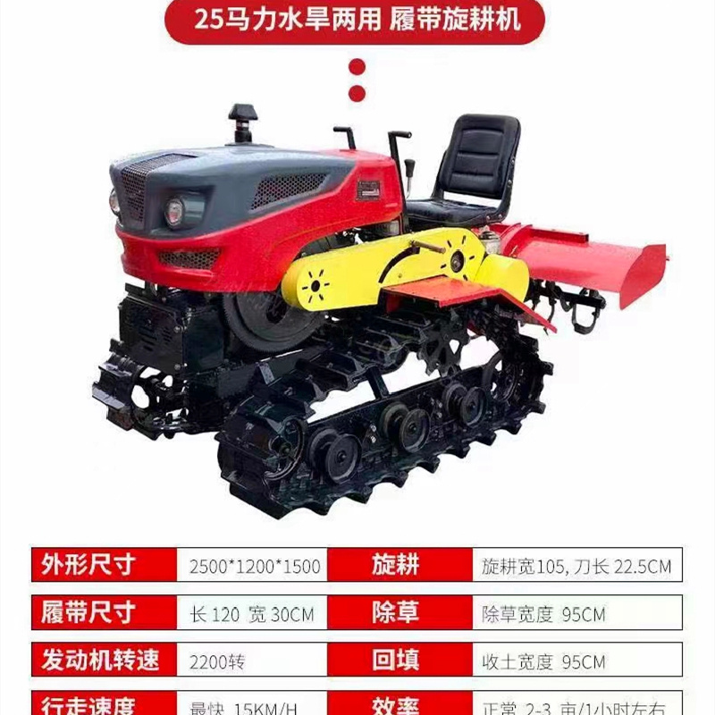 25马力水田旱地两用旋耕机贵州水田用旋耕机