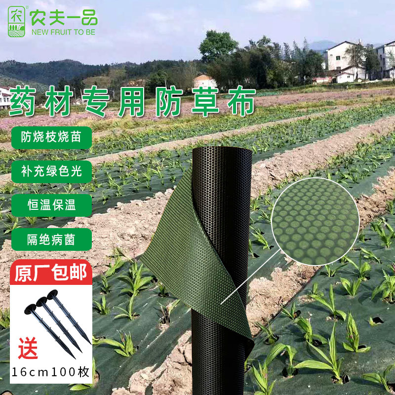 现货直销农用抗老化药材除草布防冻防草园艺地布除草地膜一件