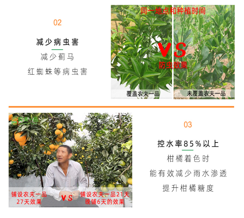 农夫一品新型可降解农用防草布柑橘果园防草除草布抗老化盖草