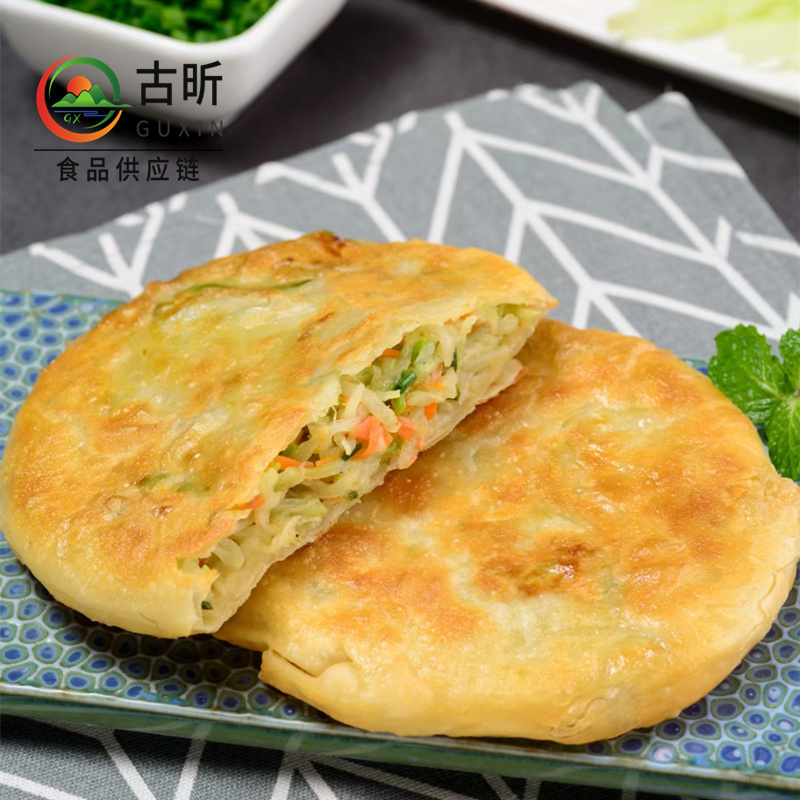 霍嘉素馅饼荠菜鸡蛋萝卜丝蔬菜馅饼早餐饼速半成品古昕供应链