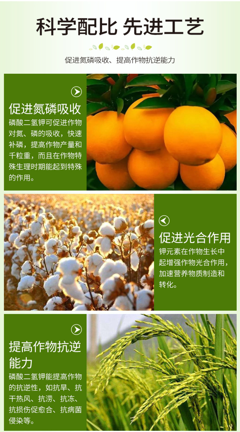 磷酸二氢钾叶面肥农用通用型花卉果树水溶肥钾肥冲施钾肥