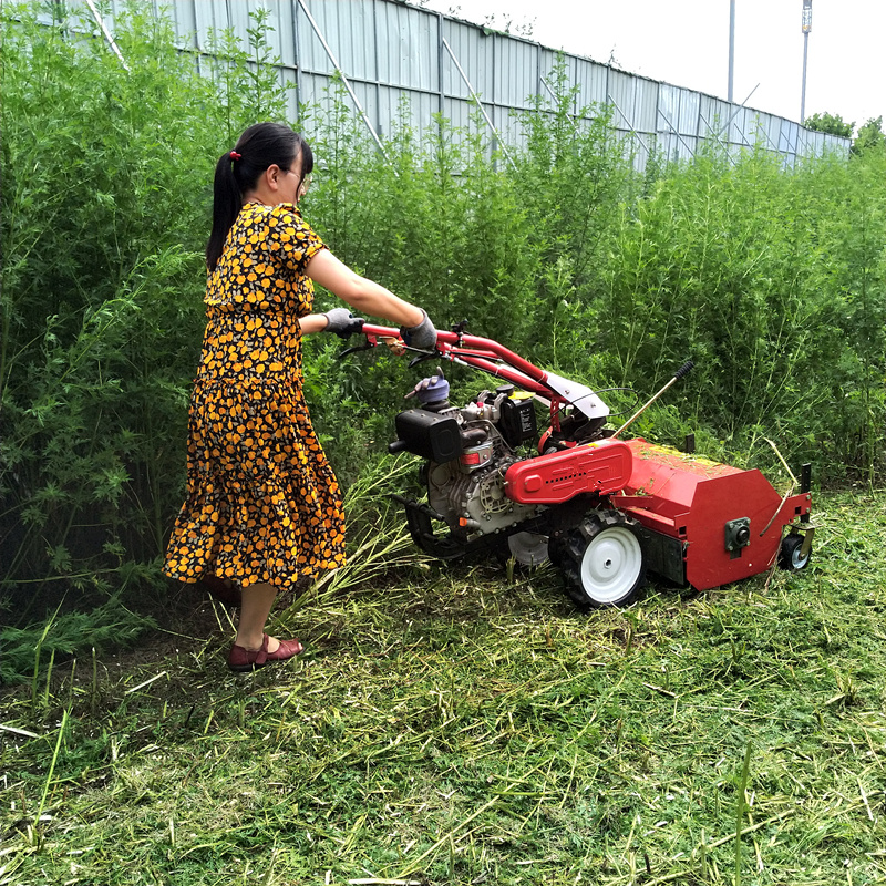 柴油60公分打草还田机果园杂草粉碎还田机手扶割草碎草