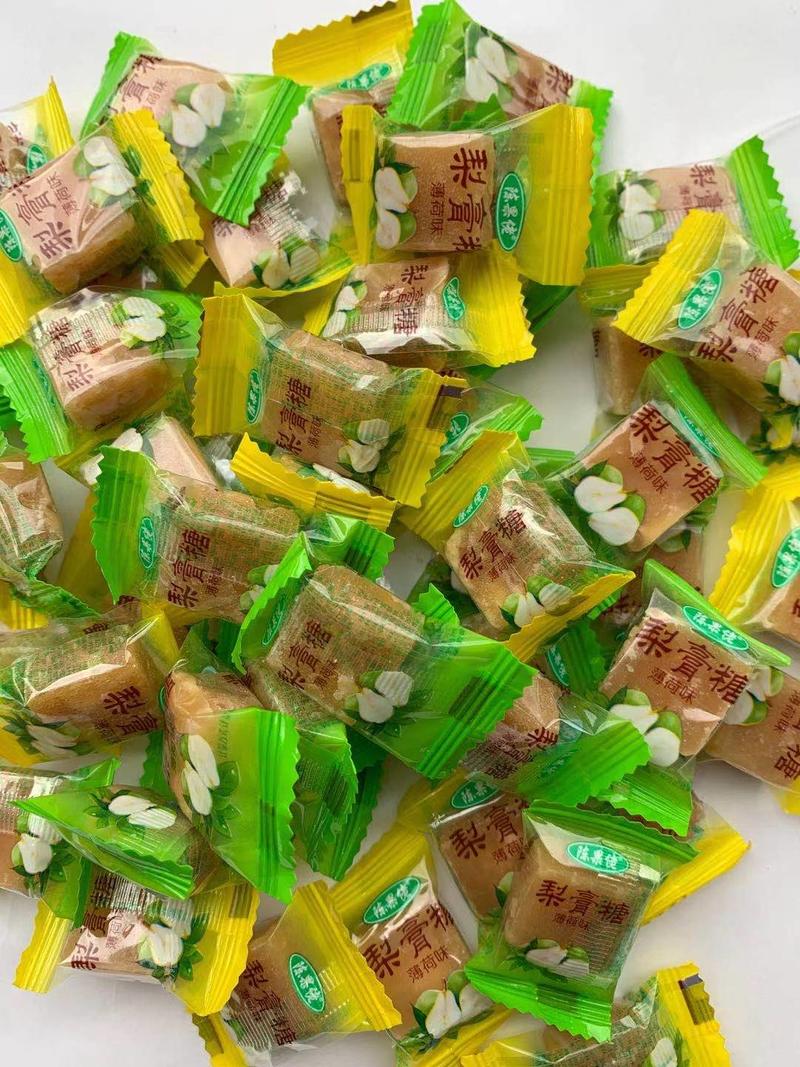 梨糖膏独立包装散装润喉糖地摊10元模式厂家批发