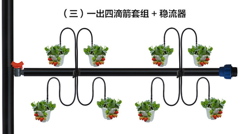 果树地插灌溉产滴剑花卉滴灌一出二一出一出四滴箭