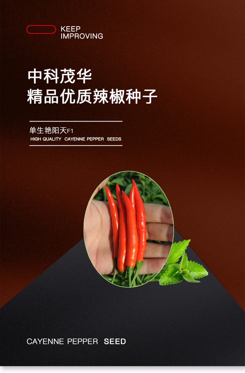 中科茂华蔬菜种子单生艳阳天朝天椒种子超辣指天椒干鲜两用