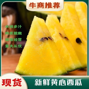 东台优质富硒特小凤黄瓤薄皮现摘西瓜新鲜水果多汁多汁甜美