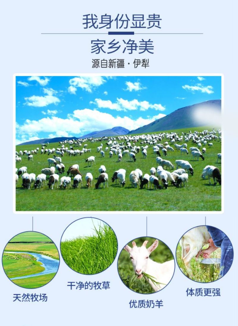 新疆纯山羊奶粉448g独立小包装32袋无添加成人儿童中老