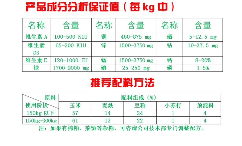 生长牛预混料小牛饲料育肥促生长饲料肉牛拉骨架提高免疫力饲