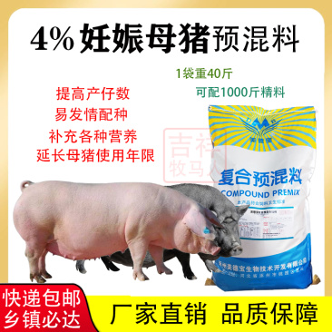 母猪预混料妊娠猪饲料怀孕备母猪营养复合维生素矿物质美
