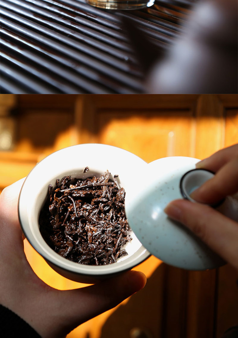 高货普洱2019年勐海班章金芽古树老熟茶357克昆明干仓