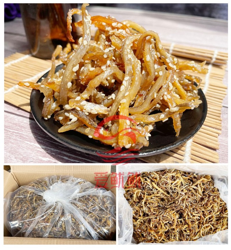 批发北海即食鳗鱼丝原味辣味鱼仔海鲜小吃休闲食品散装10斤