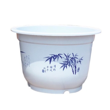 A型圆形白色塑料花盆绿植盆栽育苗盆可定做无孔荷花水培不漏