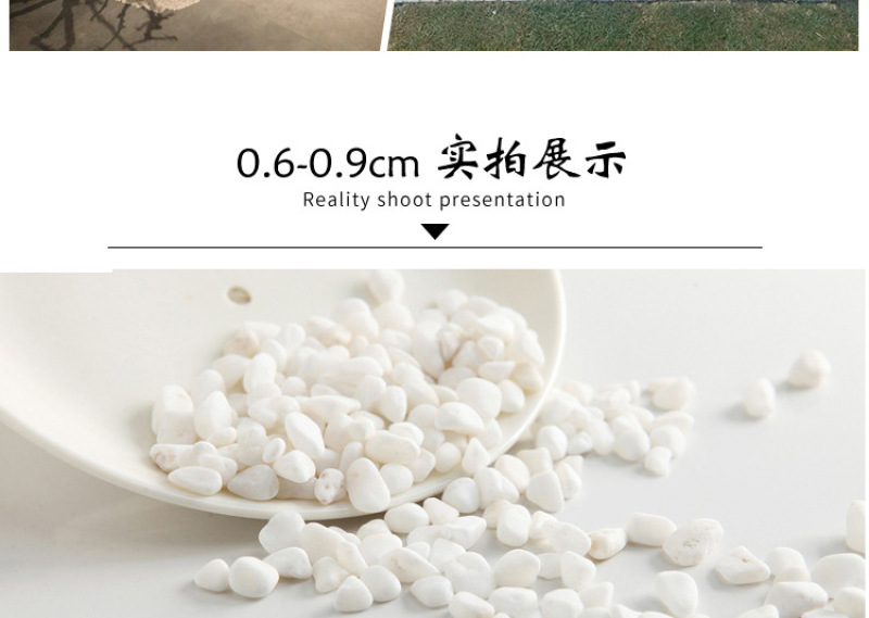 天然白色石子石头大鹅卵石庭院铺路铺地小白石头园林枯山水白
