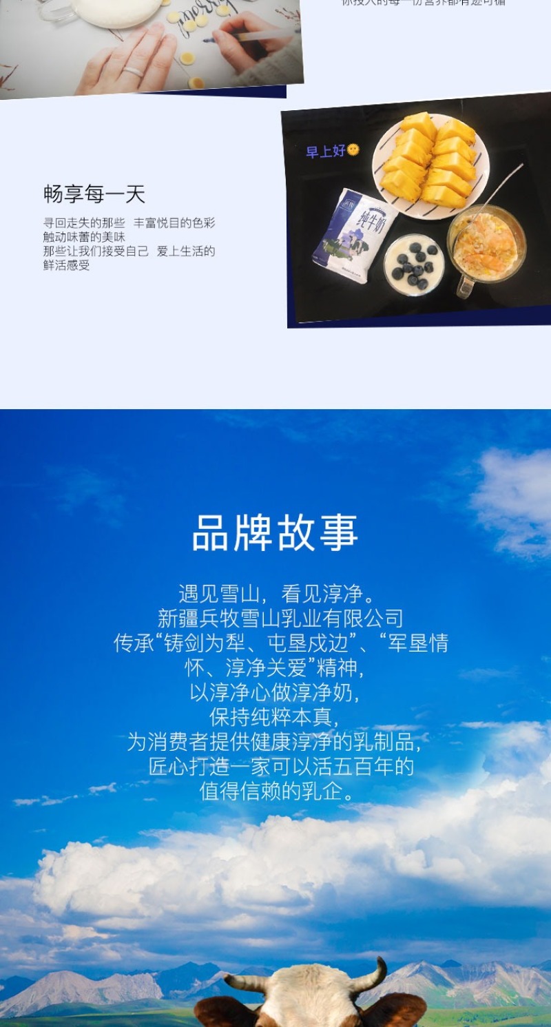 新疆直发包邮~兵团兵牧纯牛奶，全脂牛奶