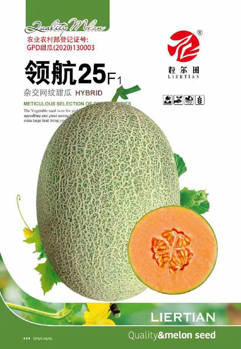 领航25哈蜜瓜种子甜瓜种子300粒装温室大棚用种
