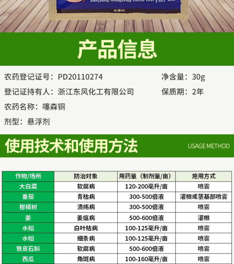 东风化工20%噻森铜软腐病溃疡病角斑病青枯病农药