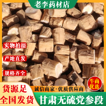 甘肃岷县【量大包邮】无硫特大精选新货党参片党参段规格齐全