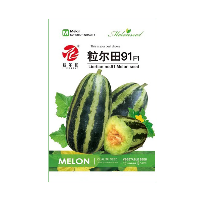 粒尔田91甜瓜种子博洋甜瓜酥脆爽甜肉厚腔小易坐果