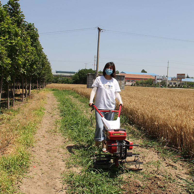 小型手扶式微耕机果园松土除草旋耕机农用耕田机