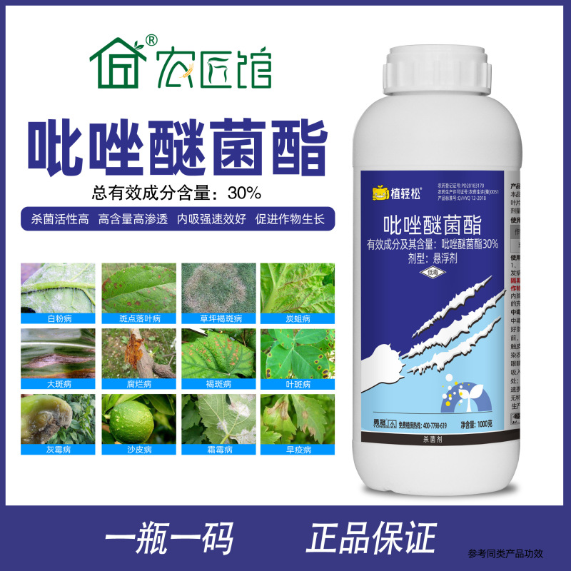 植轻松吡唑醚菌酯蔬菜果树水稻小麦叶斑病炭疽病锈病杀菌剂