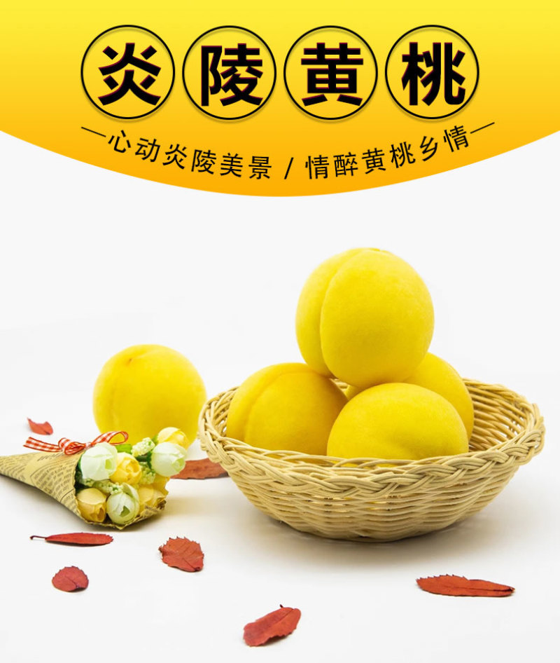 京东包邮~湖南炎陵黄桃，中村乡核心区精品果