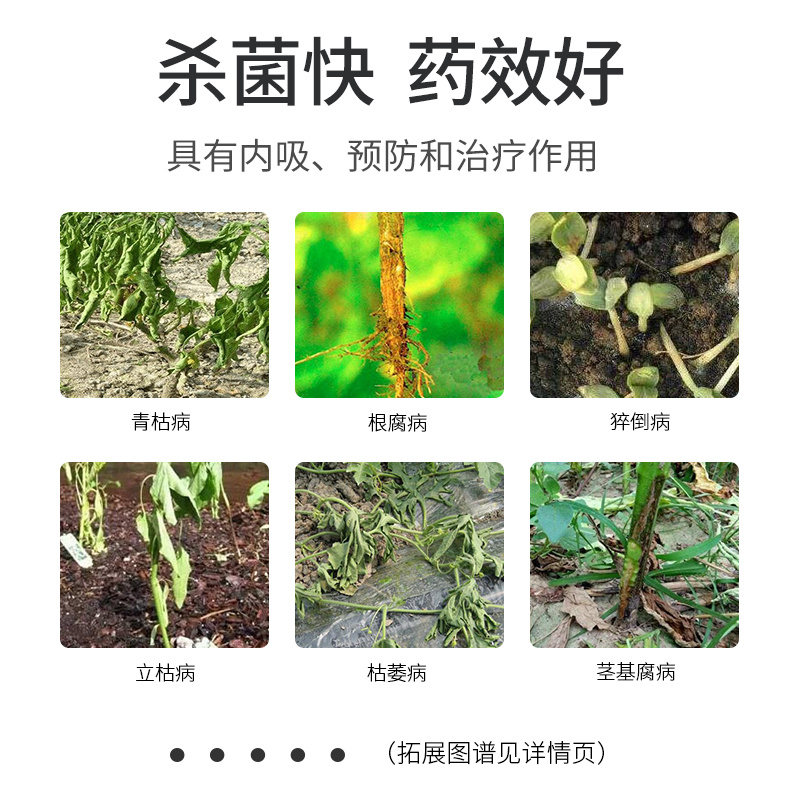 灌苗30%甲霜恶霉灵立枯猝倒根腐苗期病害蔬菜苗木瓜果土壤