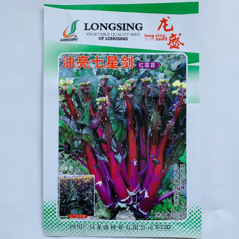 红菜苔种子白菜苔种子红油菜心种子四季易种高产蔬菜种子