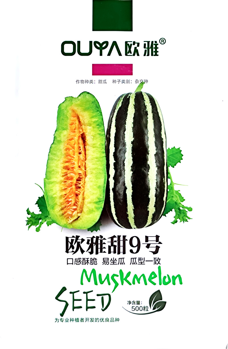 薄皮羊角蜜甜瓜种子欧雅甜9号口感酥脆清香甜瓜种子籽正品