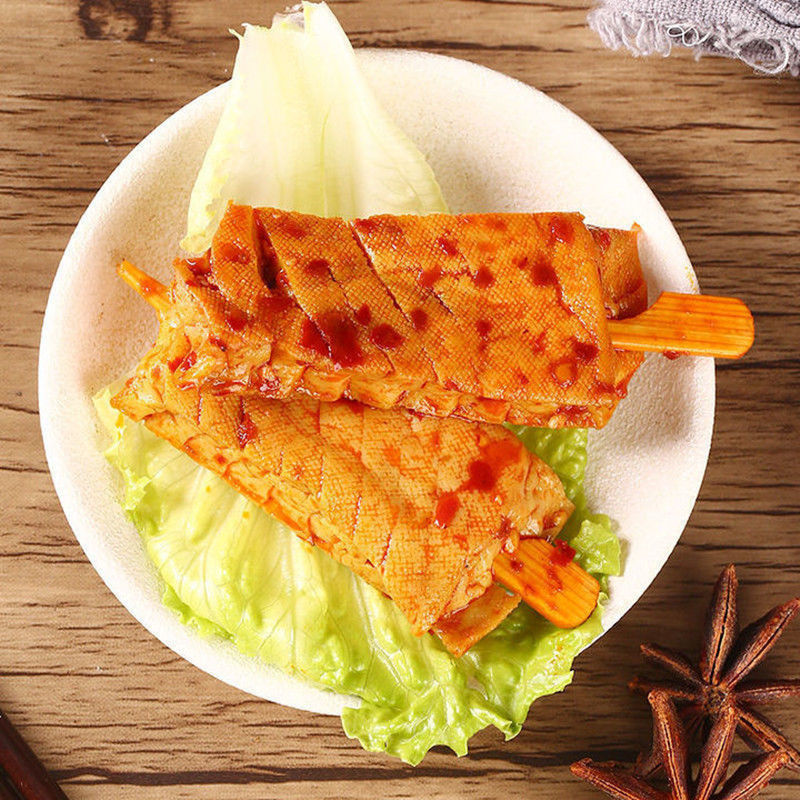 馋馋兰花串串泉水豆腐混合装口味休闲小零食