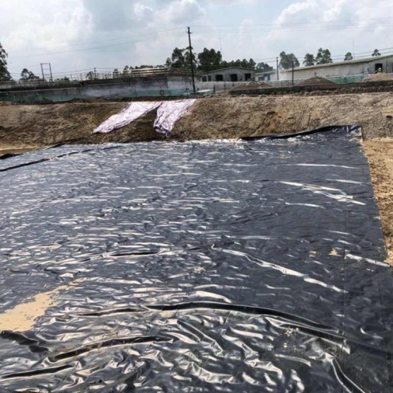 养牛场黑膜鱼塘藕池防渗土工膜厂家hdpe防渗膜价格