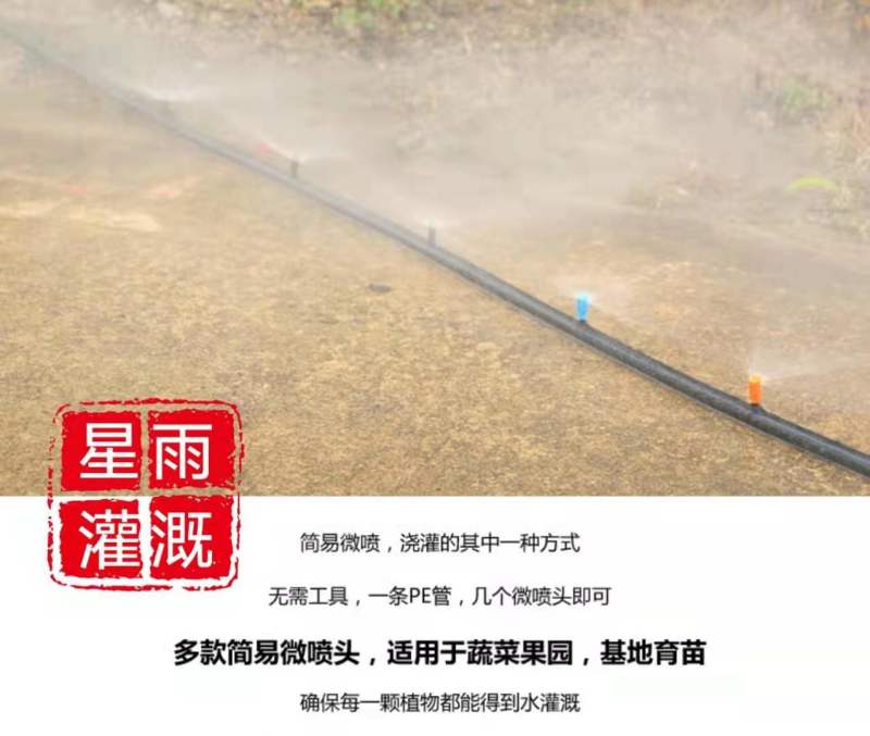 微喷果园微喷大棚微喷灌自动配肥肥水药一体化微喷带微喷管道