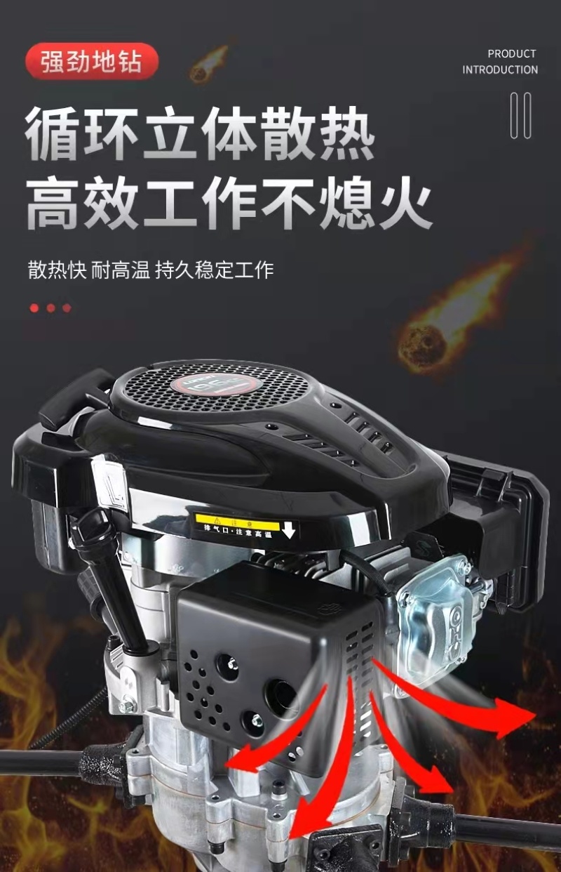 地钻挖坑机大功率工业农用汽油果园种植栽树埋电线杆打桩立柱