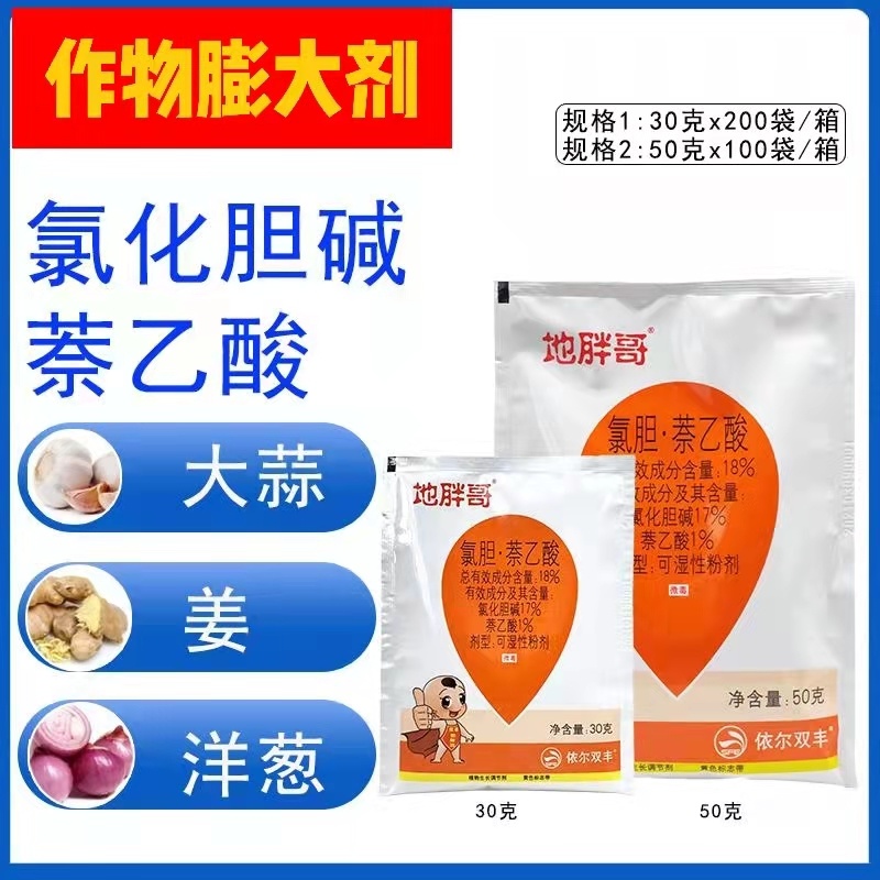 氯化胆碱萘乙酸大葱大蒜姜土豆三七白术地下根块膨大增产