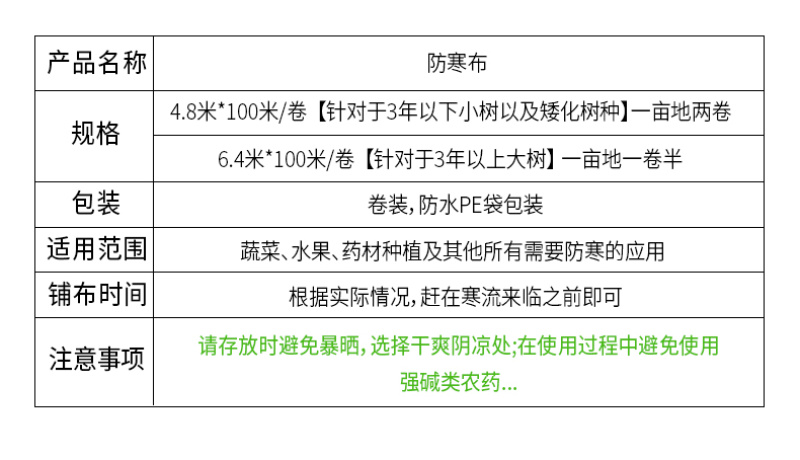 柑橘果园防霜冻保温防寒布便携免搭农用透气透茶园防冻布