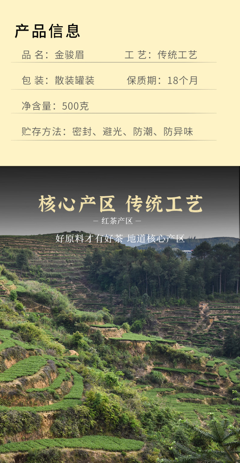2026正宗金骏眉红茶浓香蜜香型金俊眉黄芽新茶叶500g