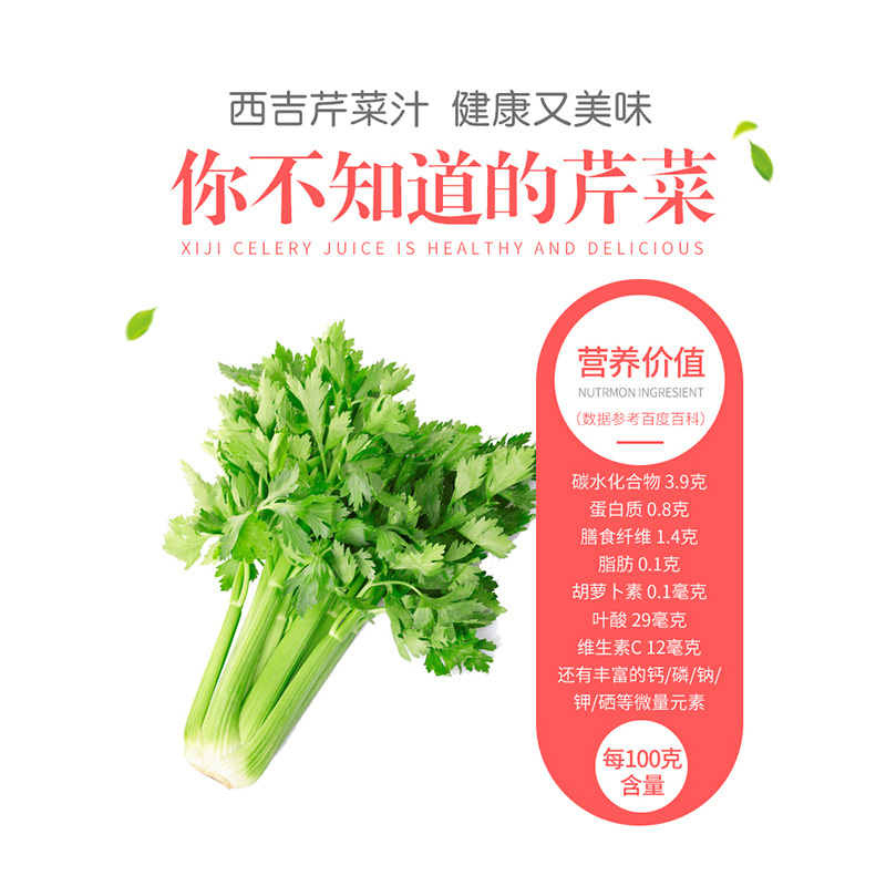 宁夏西吉县降降联盟芹菜汁纯12罐