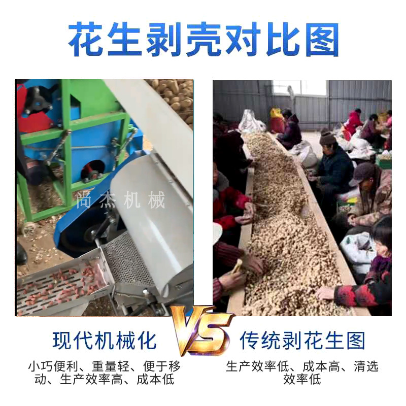 花生脱粒机全自动剥花生机小型电动花生脱壳机油坊专用剥皮机