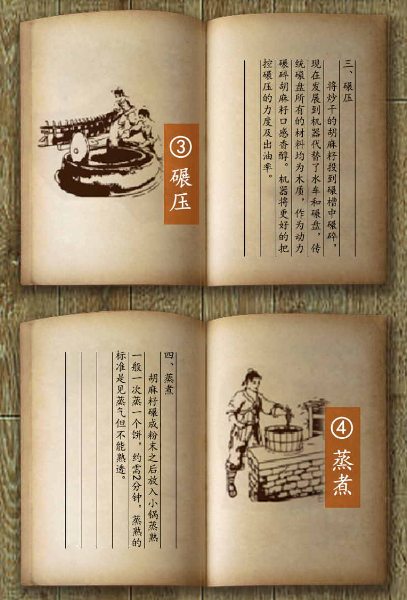 宁夏西吉县立眉村老油坊古法压榨清香型胡麻油5L/桶