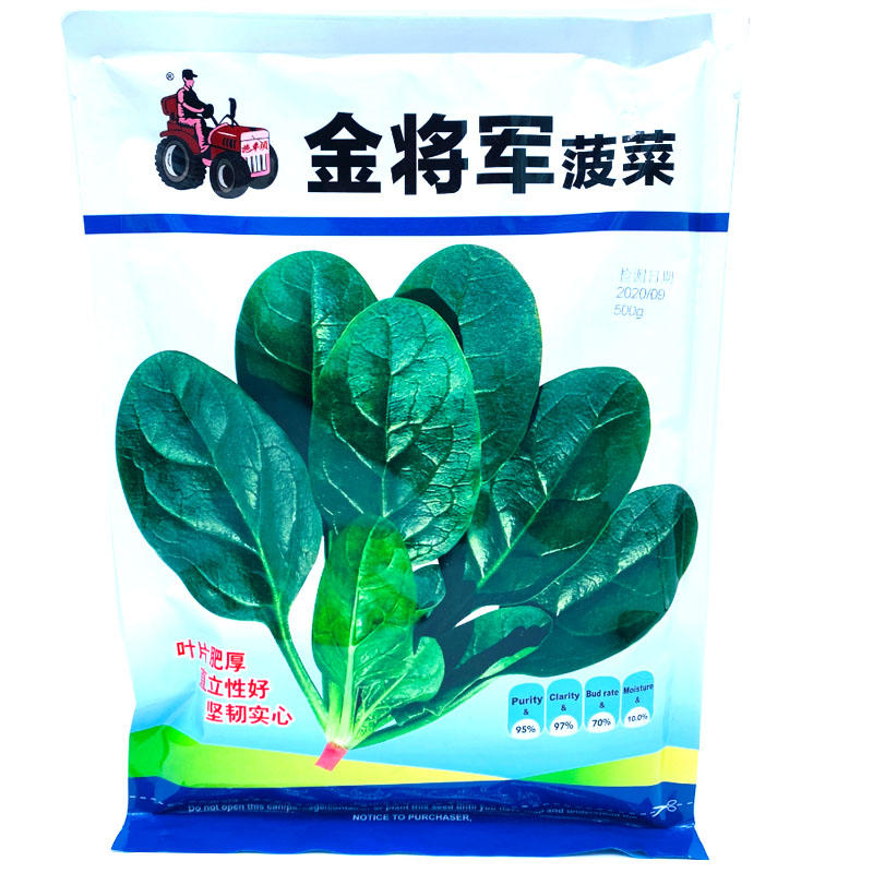 菠菜种子金将军菠菜种籽500g生长速度快叶片黑绿直立