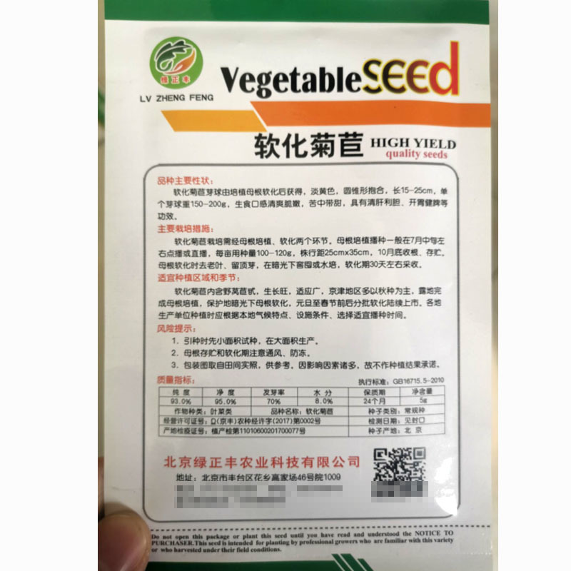 软化菊苣种子玉兰菜籽黄叶盆栽菜籽苗根种蔬菜素菜种籽