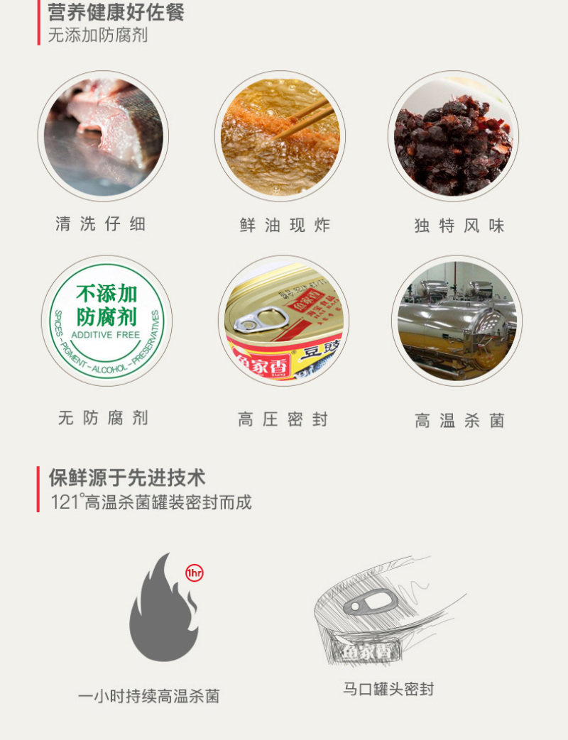鱼家香豆豉鲮鱼227g/件包邮